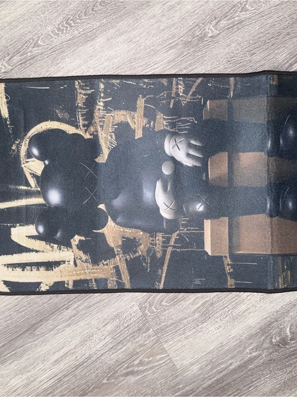 Kaws Non Slip Carpet Doormat Rug Plush Black & Gold Area Rug For Any Room 32x16